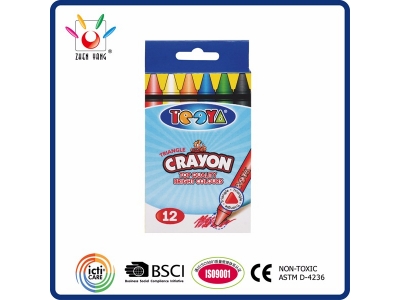 12 Jumbo Triangle Crayon in Color Box