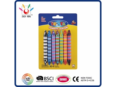 7 Confetti Crayon in Blister Pack