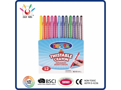 12 Twistable Crayon in PVC Pouch