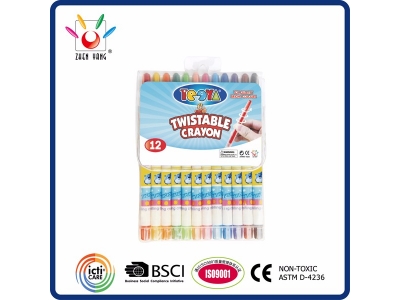 12 Twistable Crayon in PVC Pouch